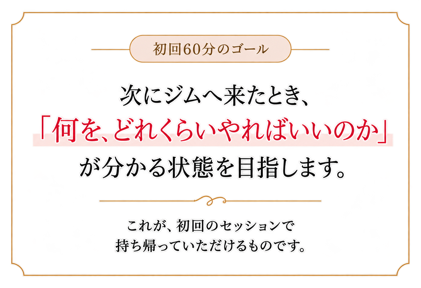 初回60分のゴール